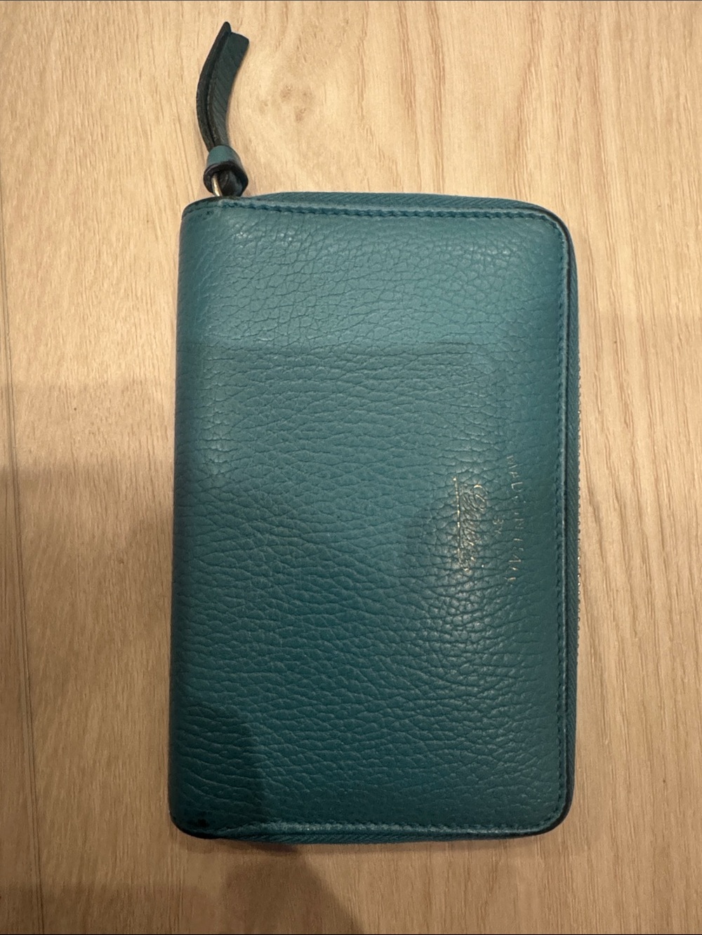 Gucci Zip-Around Leather Wallet in Teal